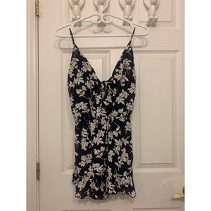Navy Front Tie Romper (NEW with Tag)